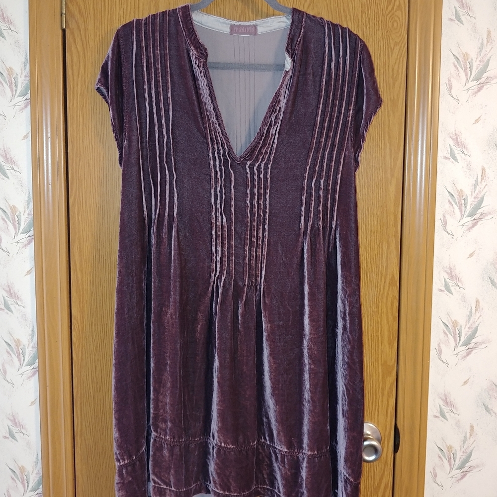 CP Shades Purple Velvet Tunic Dress